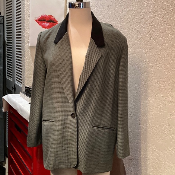 Alfred Dunner Jackets & Blazers - Vintage Houndstooth Oversized Blazer Size 8